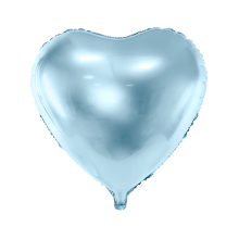 1 Ballon - Herz - Hellblau