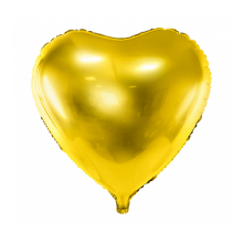 1 Ballon - Herz - Gold