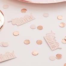 1 `Team Bride` confetti & blush disks