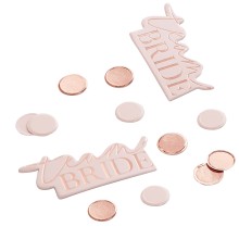 1 `Team Bride` confetti & blush disks