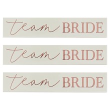 Rose Gold `Team Bride` tattoos