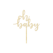 1 Cake Topper - Holz - Oh baby