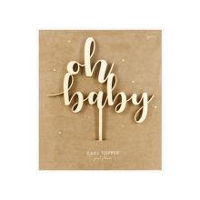 1 Cake Topper - Holz - Oh baby