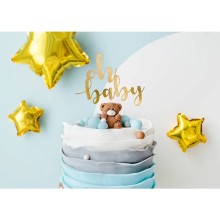 1 Cake Topper - Oh baby - Gold