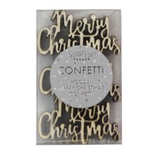 1 Wooden Confetti - Merry Christmas