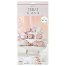 1 Treat Stand - Shells Shaped Treat Stand - Pink and Iridescent