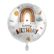 1 Balloon - Rustic Rainbow Birthday - ENG