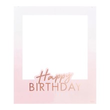 1 Rose Gold Foiled Personalised Happy Birthday Polaroid Frame
