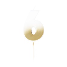1 Gold Ombre Number Candle - 6