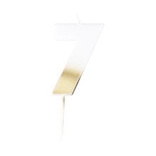 1 Gold Ombre Number Candle - 7
