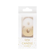 1 Gold Ombre Number Candle - 8