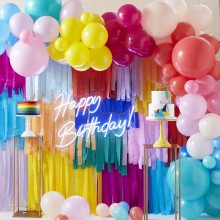 12 Balloon Door Kit - Happy Birthday - Brights and Foiled