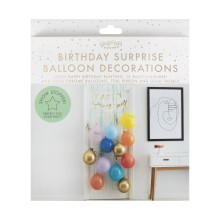 12 Balloon Door Kit - Happy Birthday - Brights and Foiled
