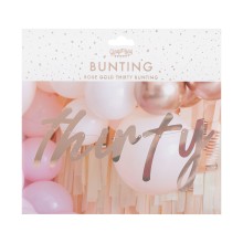 1 Bunting - Thirty - Rose Gold Foiled