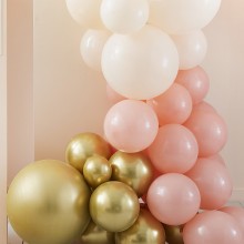1 Balloons - Peach and Gold Balloon Arch
