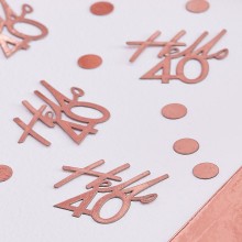 1 Table Confetti - Forty - Rose Gold