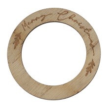 Napkin Ring - Merry Christmas Burnt Out Wood