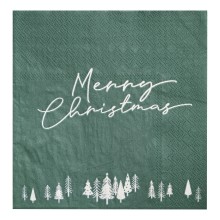 Napkin - Merry Christmas - Green