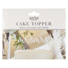 1 Cake Topper - Acrylic Mr & Mrs