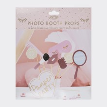 10 Pink Glitter and Foiled Photobooth props