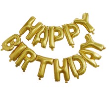 1 Bunting - Balloon - Happy Birthday - Gold