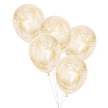 5 Balloons - Angel Hair - Gold