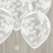 5 Balloon - Confetti - Snowflake
