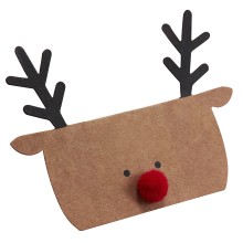 10 Place Cards - Kraft Reindeer Shaped