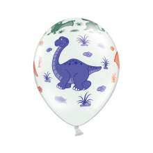 6 Motivballons - Ø 30cm - Dinosaurier