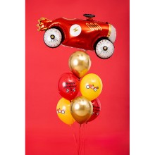 6 Motivballons - Ø 30cm - SET - 1st Birthday Racing