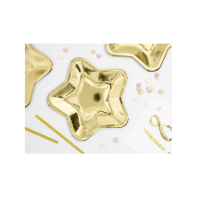 6 Pappteller Trend - Ø 23cm - Gold Star