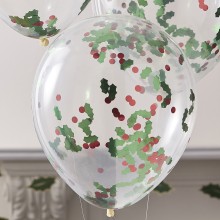 5 Balloons - Pet Holly Confetti