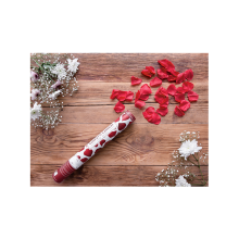 1 Konfettikanone - 40cm - Rosenblätter - Rot