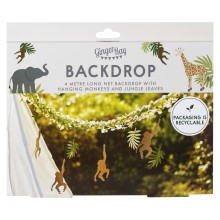 1 Backdrop - Hanging Monkey and Leaf Jungle Backdrop
