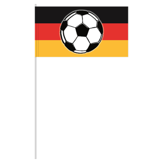 50 Papierfähnchen/Papierfahnen Deutschland mit Ball Flagge PFM-DEBS